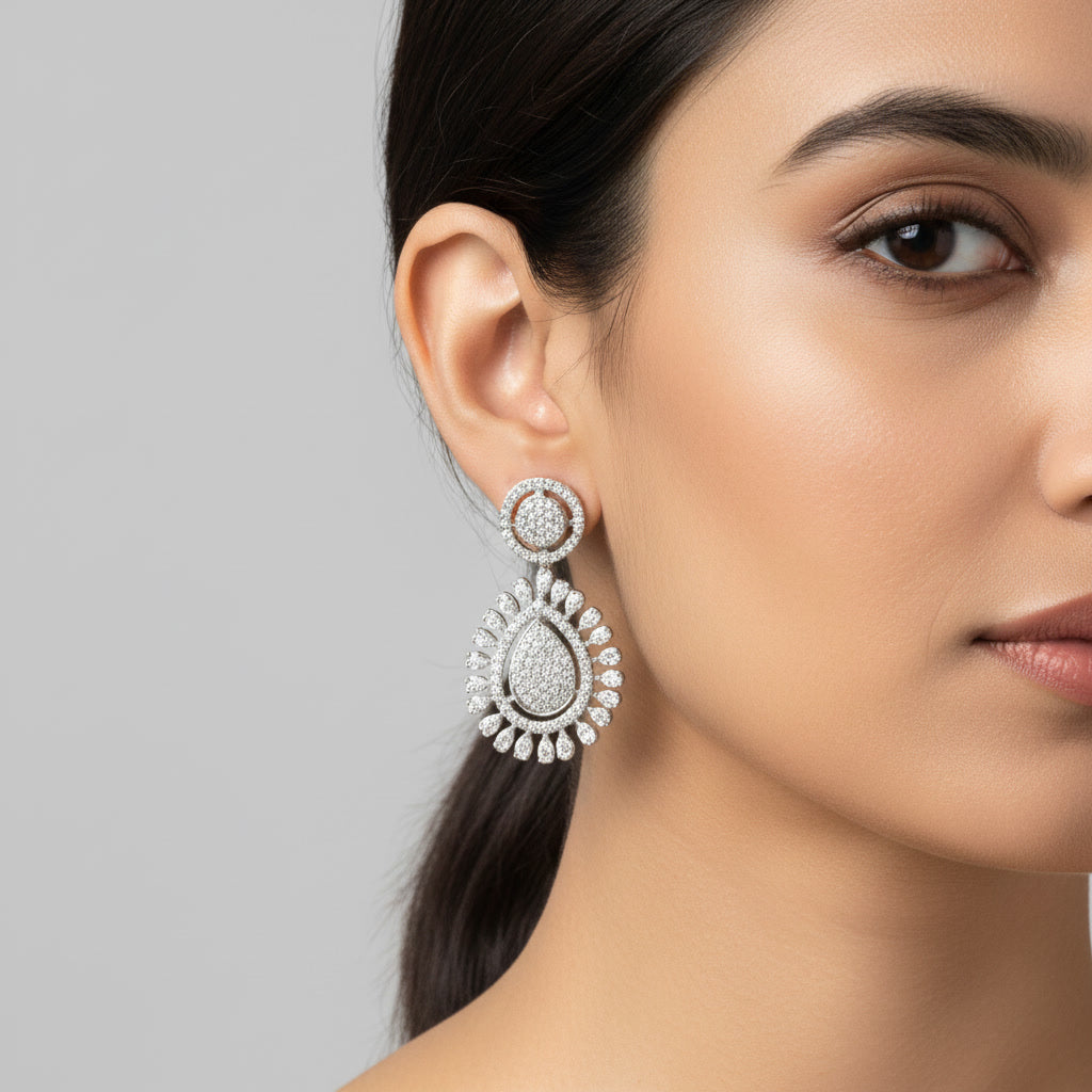Elegant Silver Drop Earrings