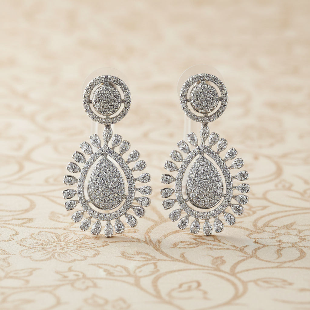 Elegant Silver Drop Earrings