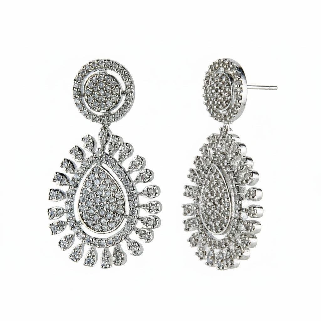 Elegant Silver Drop Earrings
